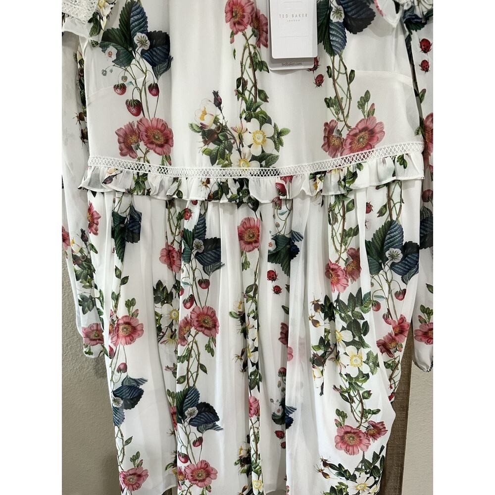 TED BAKER LONDON Maryam Oracle Long Sleeve Dress Floral Multi Size 4 $329 NEW - Picture 11 of 14
